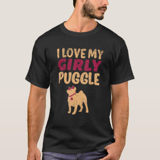 T-shirt Puggle Carlin Beagle fille chien fille sexe Reveal