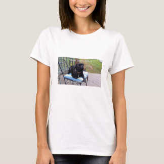 T-shirt Puggy "Adopt noire ne font pas des emplettes"