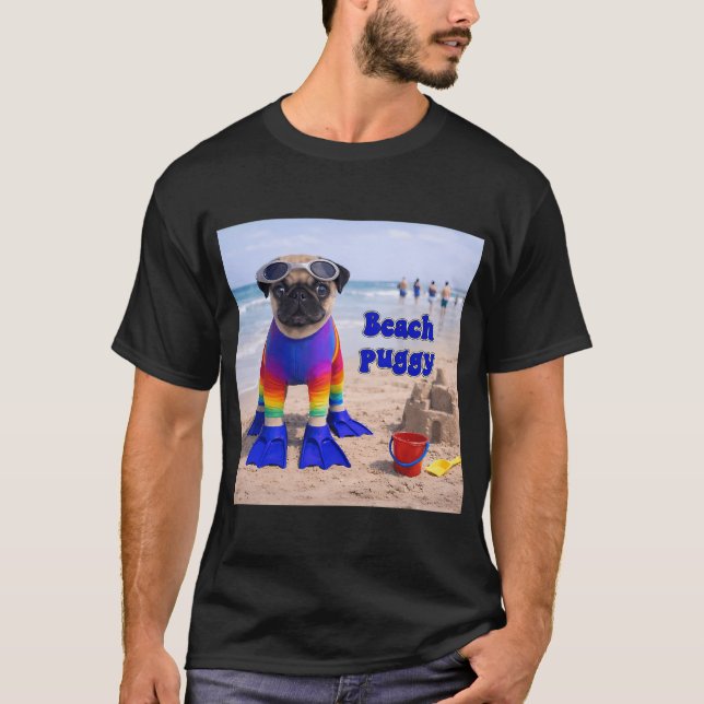 T-shirt Puggy de plage ! (Devant)