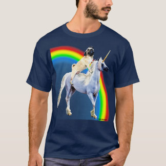 T-shirt Pugicorn Rainbow