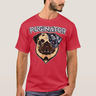 T-shirt Puginator Funny Robot Carlin Chien