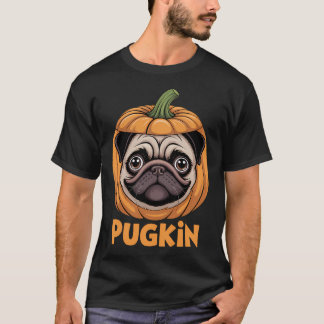 T-shirt Pugkin Pug Halloween Joyeux Halloween