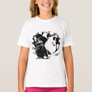 T-shirt Pugs côte à côte au repos