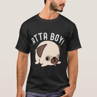 T-shirt Pugs Fantaisistes aux Pissenlits Soufflant dans le