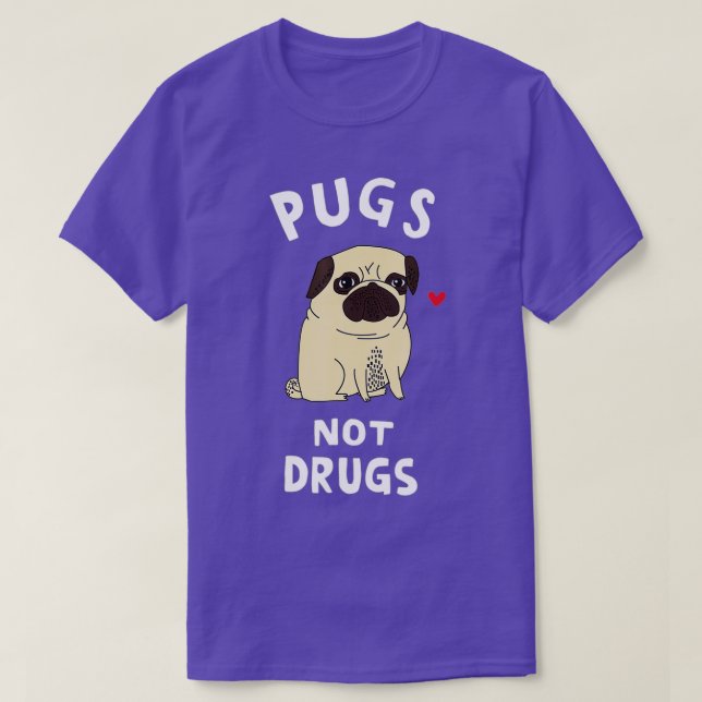 T-shirt Pugs Not (Design devant)