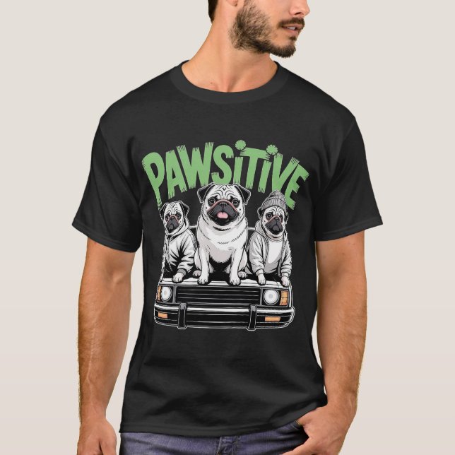 T-Shirt Pugs Positifs (Devant)