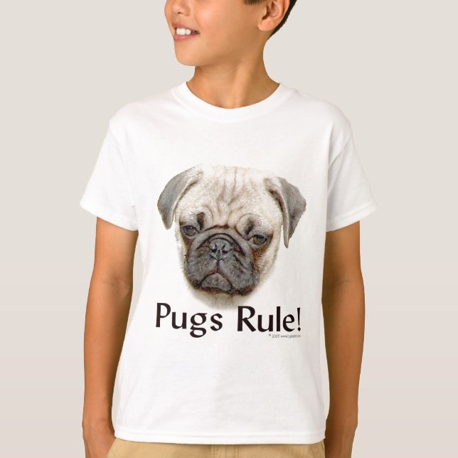 T-shirt Pugs Rule (Devant)