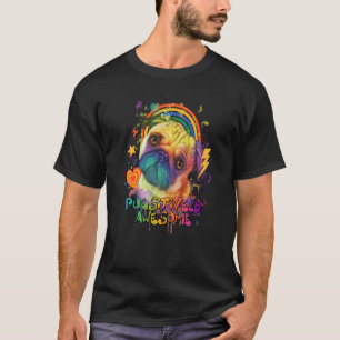 T-shirt Pugsitly Awesome Carlin Humour néerlandais Bulldog