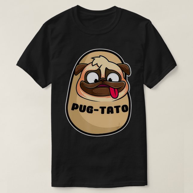 T-shirt Pugtato Chien drôle de patate de Pug mignon et (Design devant)