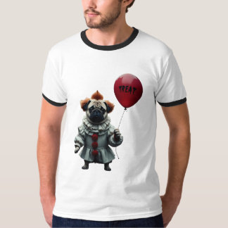 T-shirt Pugwise le Clown – Pug drôle d'Halloween