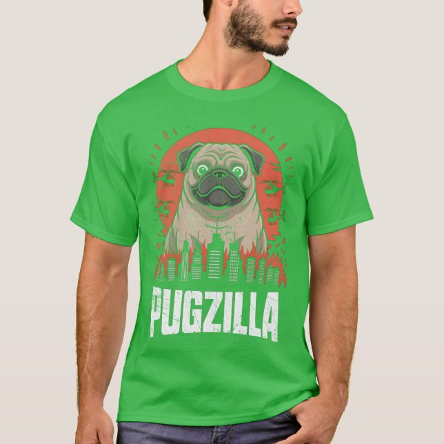 T-shirt Pugzilla Dog Lover Puppyrainer Animal Pet Breeder (Devant)