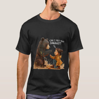 T-shirt Puis-je caresser ce mème de chien drôle