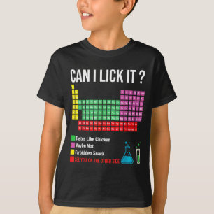 T-shirt Puis-je le lécher Tableau périodique des éléments