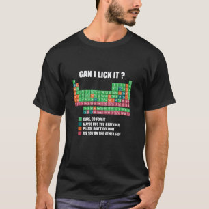 T-shirt Puis-je le lécher Tableau périodique Garçons Fille