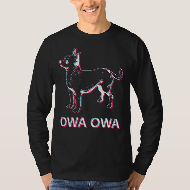 T-shirt Puis-Je Obtenir Un Owa Owa Chihuahua Social Media  (Devant)