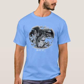 T-SHIRT "PUIS-JE?..." T-SHIRT, ÉCUREUIL T-SHIRT, TEE DRÔLE