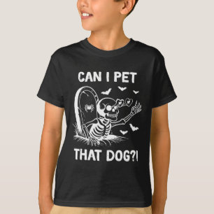 T-shirt Puis-Je Transmettre Ce Chien Halloween Squelette