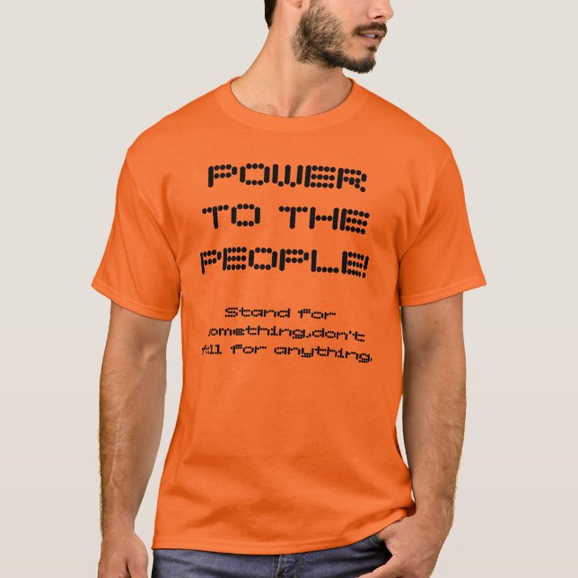 T-shirt PUISSANCE AUX PERSONNES !   , Le support pour (Devant)