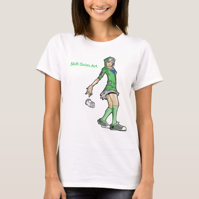 T-shirt puissance de fille (Devant)