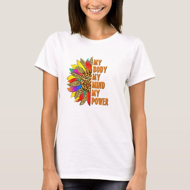 T-shirt Puissance de l'esprit du corps - Citation inspirée (Devant)