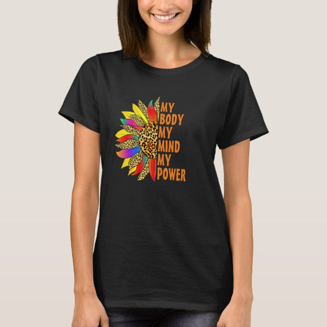 T-shirt Puissance de l'esprit du corps - Citation inspirée (Devant)