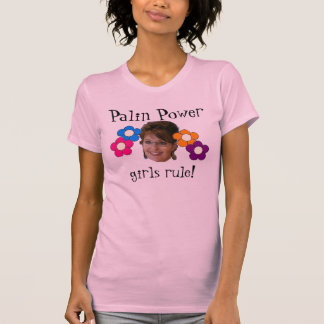 T-shirt puissance de palin avec des fleurs