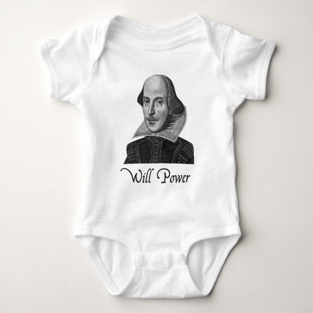 T-shirt Puissance de volonté de William Shakespeare (Devant)