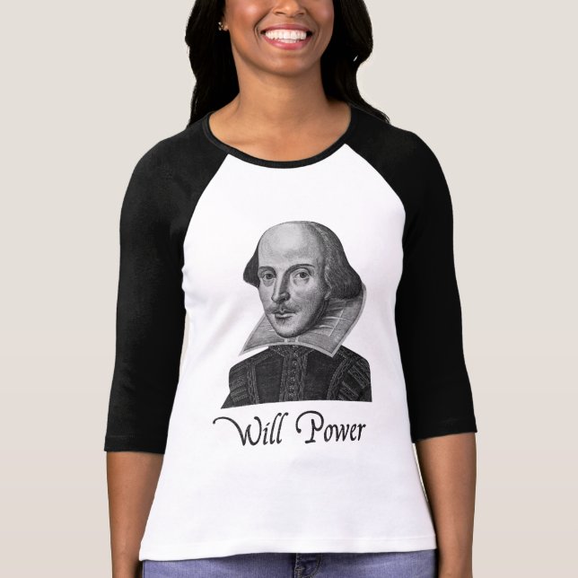 T-shirt Puissance de volonté de William Shakespeare (Devant)