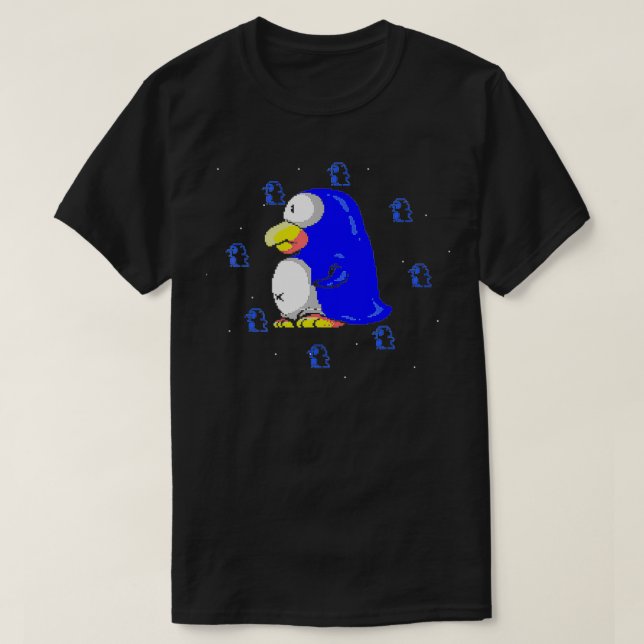 T-shirt Puissance du pingouin Konami Parodius 01 (Design devant)