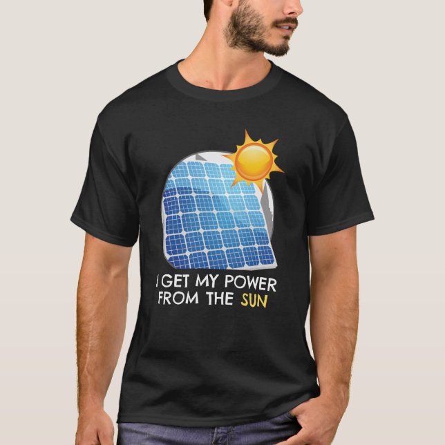 T-shirt Puissance Du Soleil Solaire Photovoltaïque (Devant)