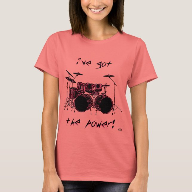 T-shirt Puissance du tambour double basse (Devant)