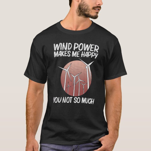 T-shirt Puissance éolienne cool pour hommes femmes Éolienn (Devant)