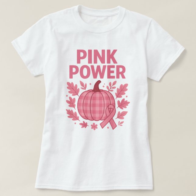 T-SHIRT PUISSANCE ROSE (Design devant)