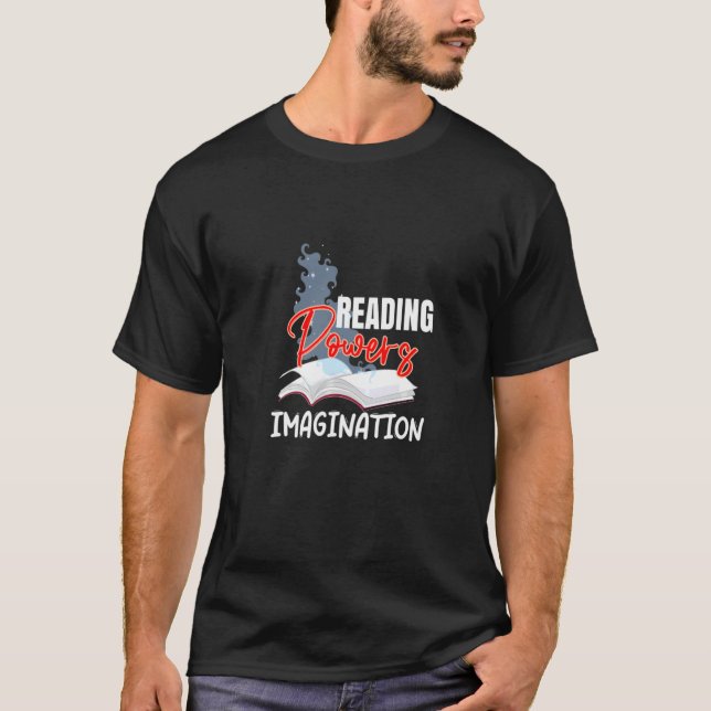 T-shirt Puissances de lecture Imagination ver de livre Lec (Devant)