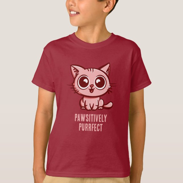 T-shirt Puissant, Beau Manga Kitten (Devant)
