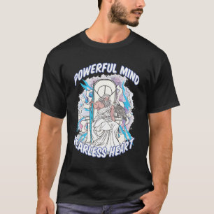 T-shirt Puissant esprit sans peur Coeur Hommes Noir