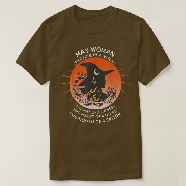 T-shirt Puisse femme âme d'une sorcière et bouche de marin (Design devant)