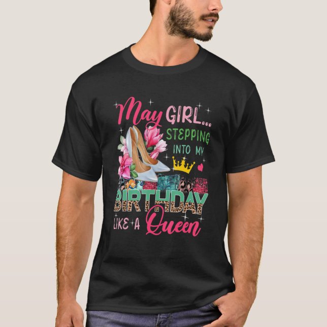 T-shirt Puisse La Fille S'Infiltrer Comme La Reine Florale (Devant)