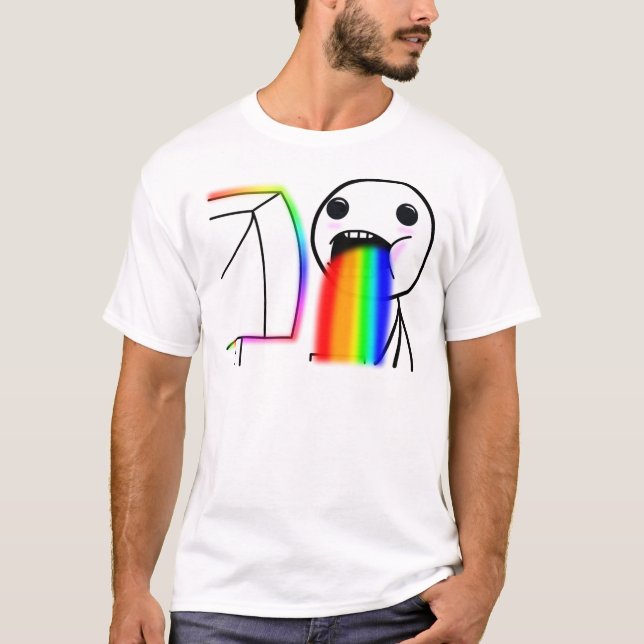 T-shirt Pukes Rainbows (Devant)