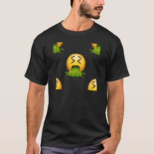 T-shirt puking émoji (Devant)
