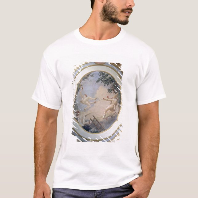 T-shirt Pulcinella sur une oscillation, 1797 (fresque) (Devant)