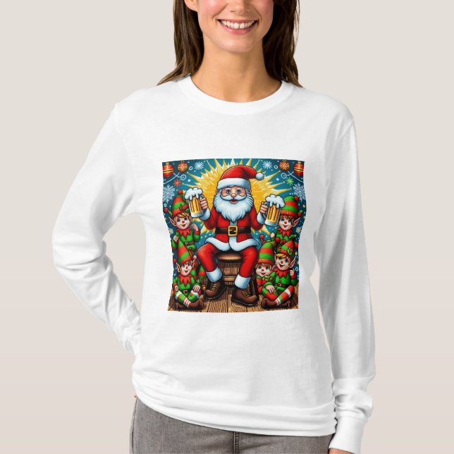 T-shirt Pull de Noël laid (Devant)