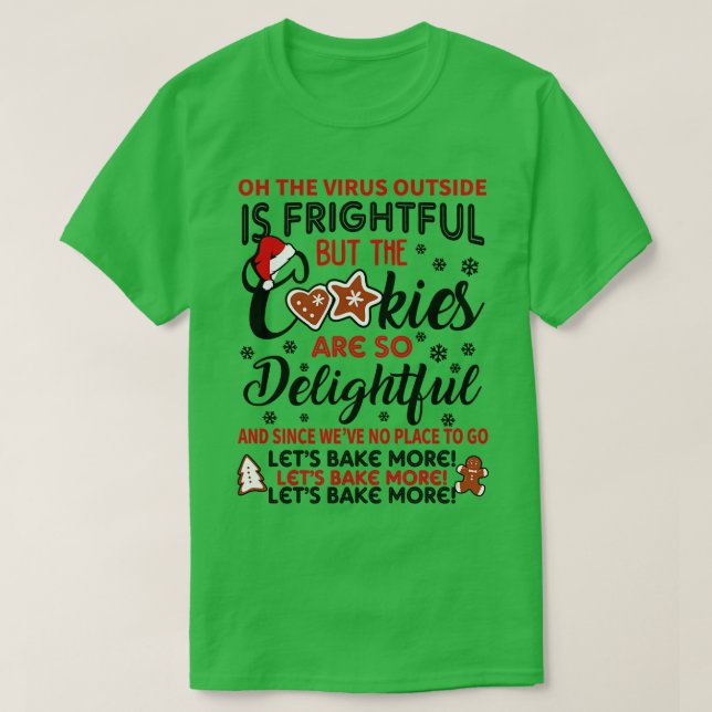 T-shirt Pull de Noël laid pour les accros de la pâtisserie (Design devant)