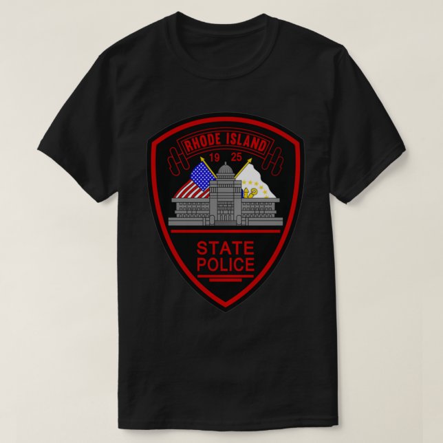 T-shirt Pull de police d'État de Rhode  (Design devant)
