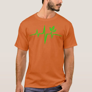 T-shirt Pulse Green Heartbeat Vegan Plante Tree