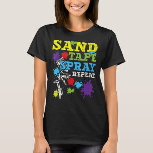 T-shirt Pulvérisateur à ruban de sable Répéter voiture Dét