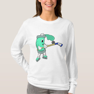 T-shirt Pulvérisateur de glace au hockey sur glace avec bâ