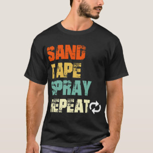 T-shirt Pulvérisateur de sable Répétition Automobile Peint