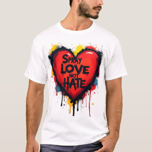 T-shirt Pulvériser votre amour, pas la haine - Graffiti He