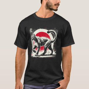 T-shirt Puma. Coucher de soleil animalier Sumi-e cool